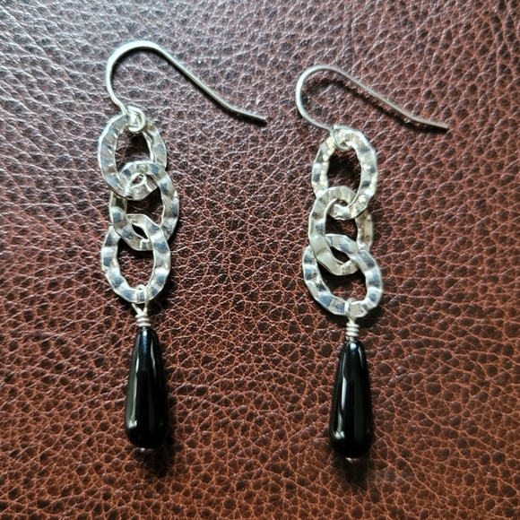SILPADA | Sterling Silver Black Onyx Earrings - Picture 1 of 2